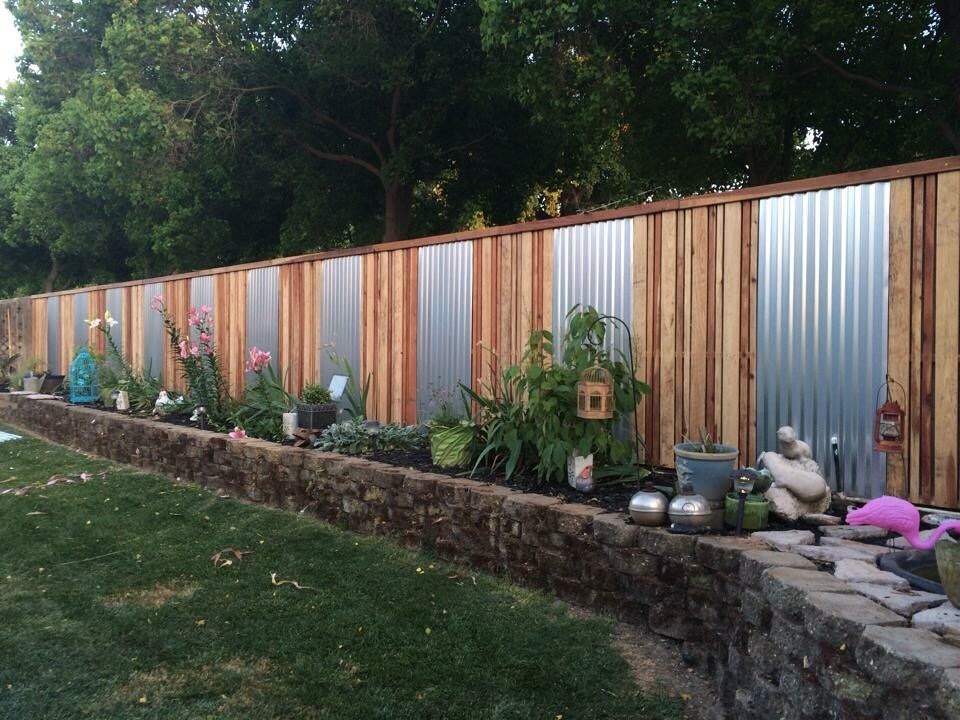metal and wood fence styles