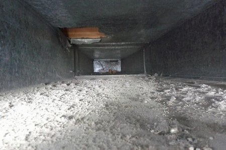 picture of dirty ductwork