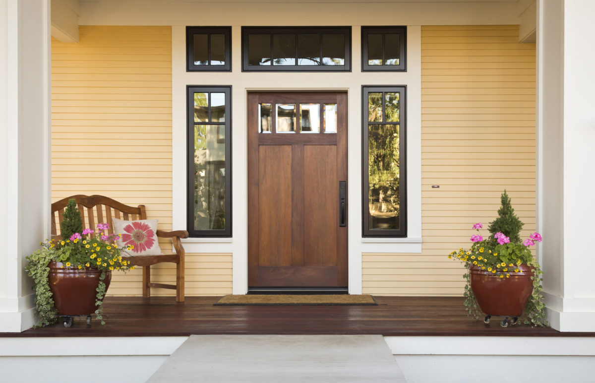 wooden front door