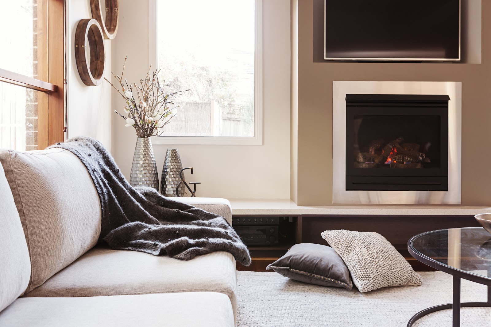 cozy living room with fireplace popular winter projects