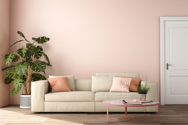 new neutrals soft pink painted interior walls