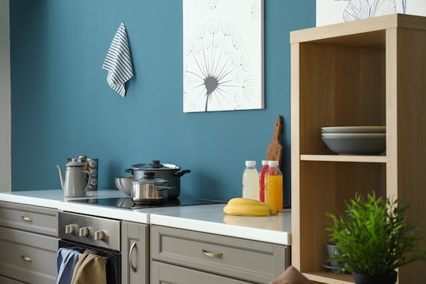 kitchen painted blue popular interior painting project