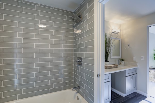 shower tiles clean bathroom