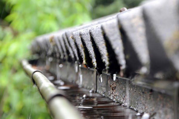 pooling water on gutters