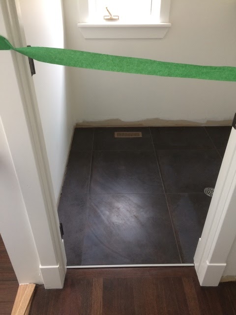 new tile floor bathroom