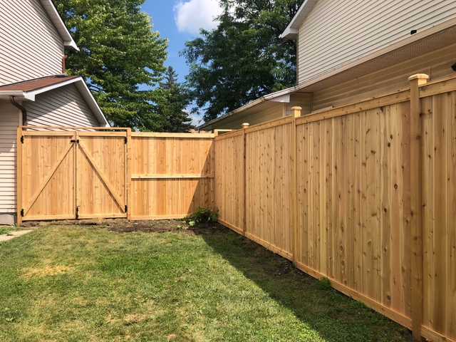 new backyard fence replacement