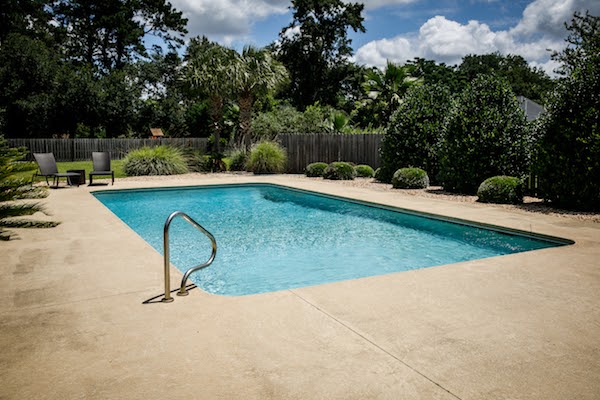 backyard in-ground swimming pool