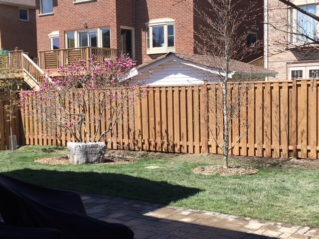 backyard fence installation