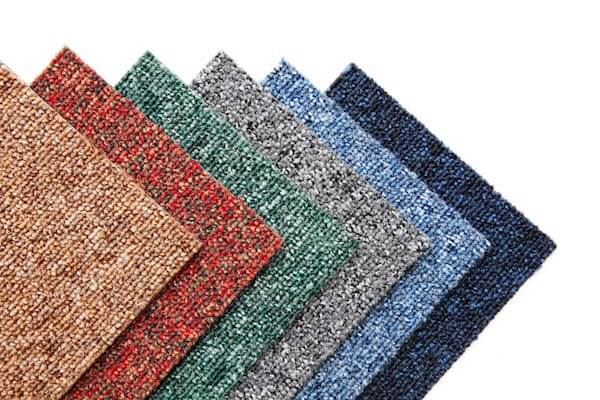 multiple samples of carpet tiles