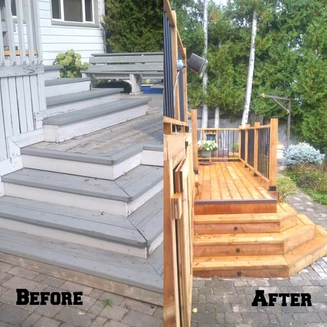 Patio Stairs before and after