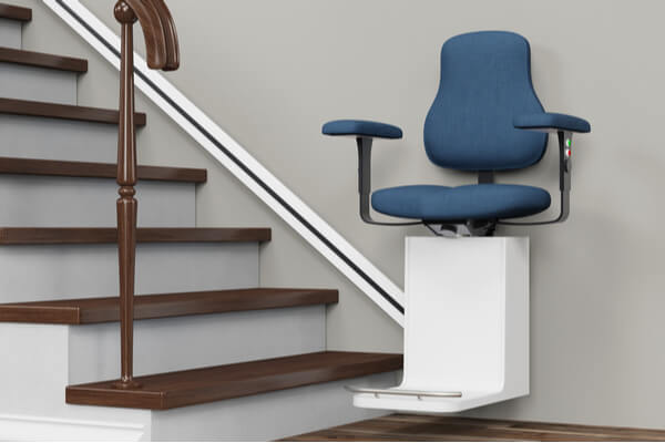 accessible staircase stairlift installed