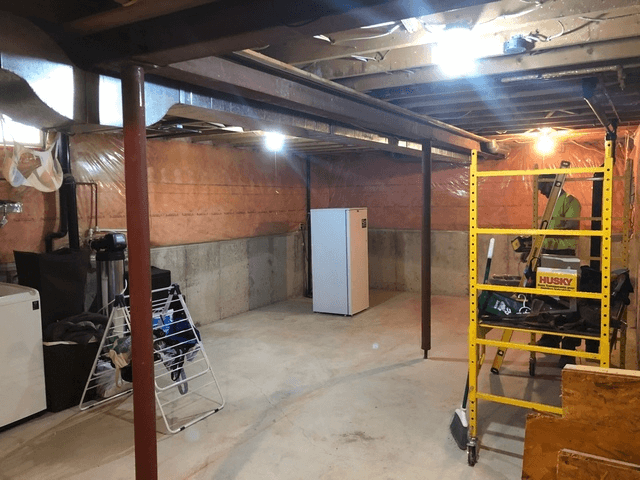 unfinished basement