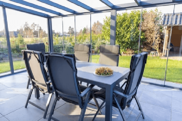indoor seating outdoor deck