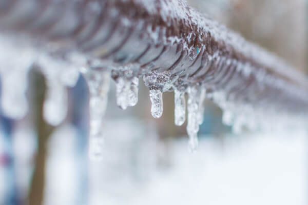 frozen water pipe winter
