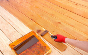 staining outdoor deck